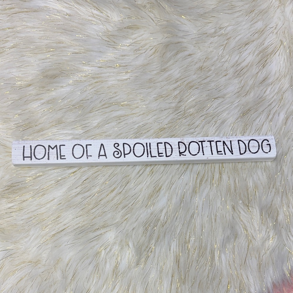 Charming White Dog Sign - Home Accents Decor